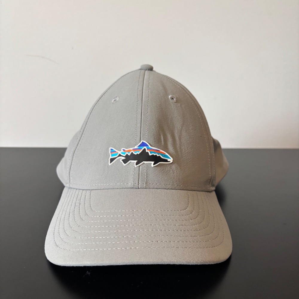 Patagonia Fitz Roy Trout Duckbill Trucker Hat Grey Snapback Cap NetPlus